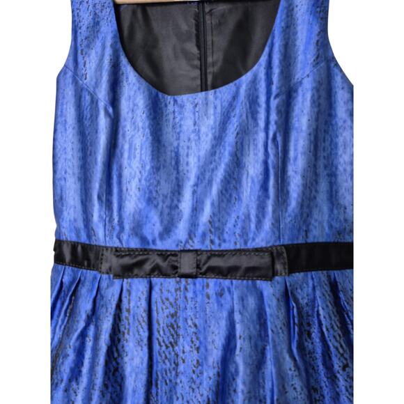 Andrew Gn Dress Sz 8 Silk France Blue Black Mini Cocktail Holiday Wedding Luxury - Picture 3 of 9